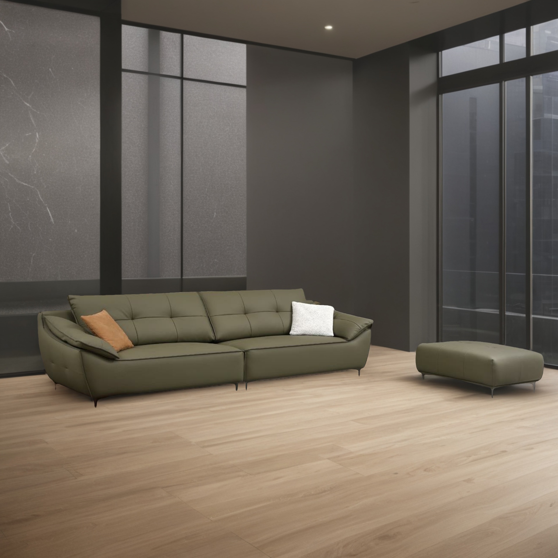 Sofa Solryn + Hocker