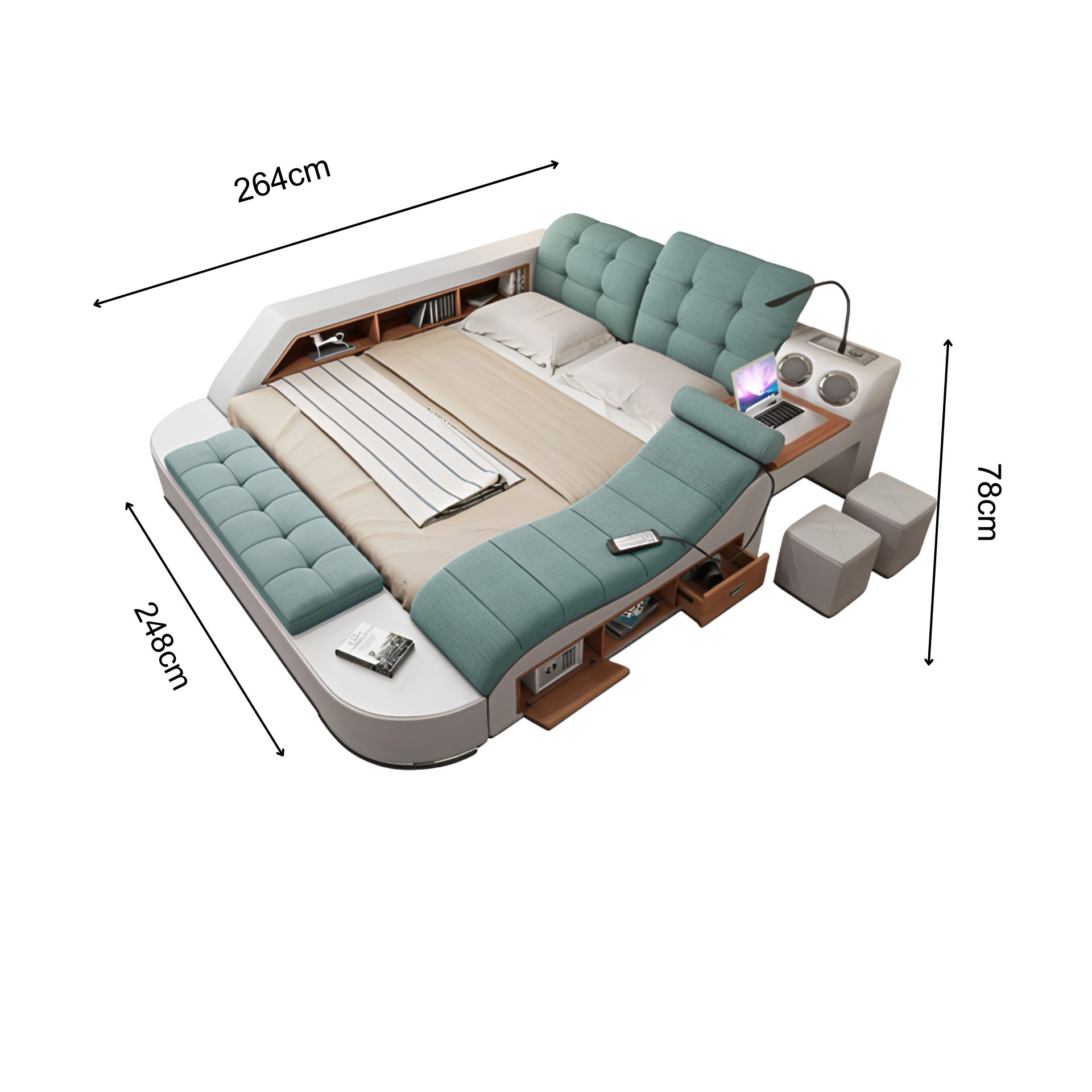 Doppelbett Grau Snowfall 
