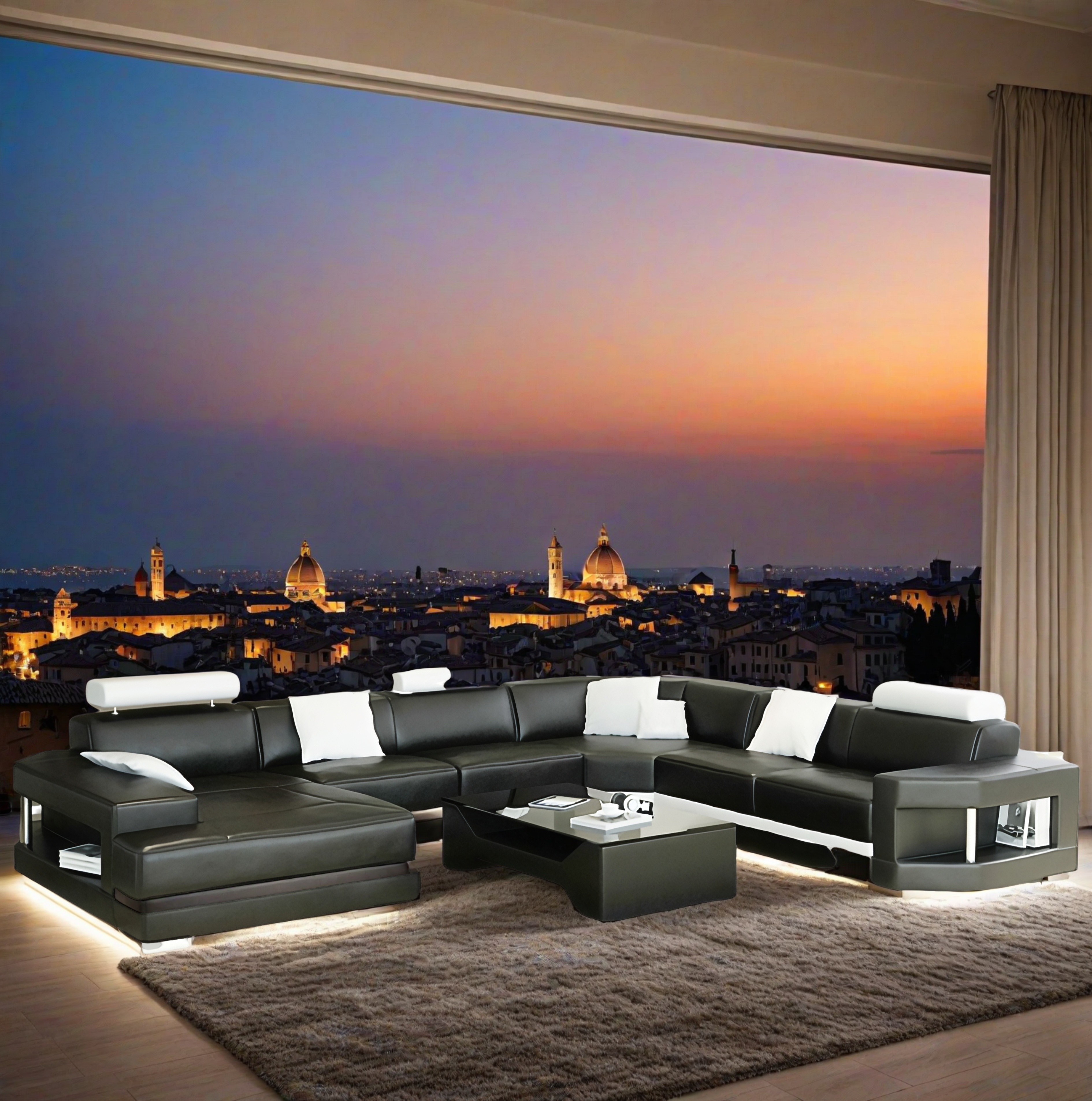 Sofa Zürich - Wohnlandschaft U-form