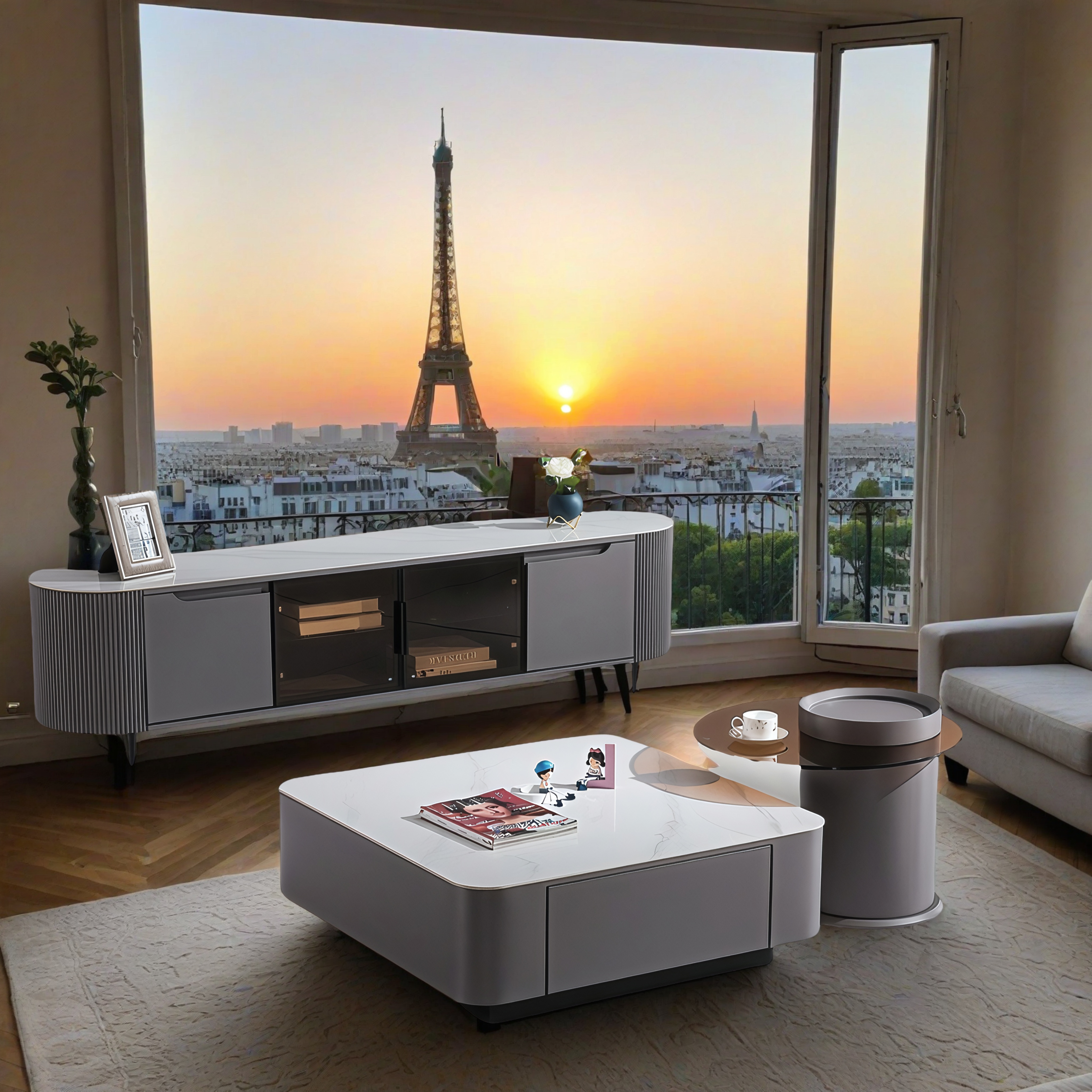 Designer Couchtisch und TV Board Gardelegen