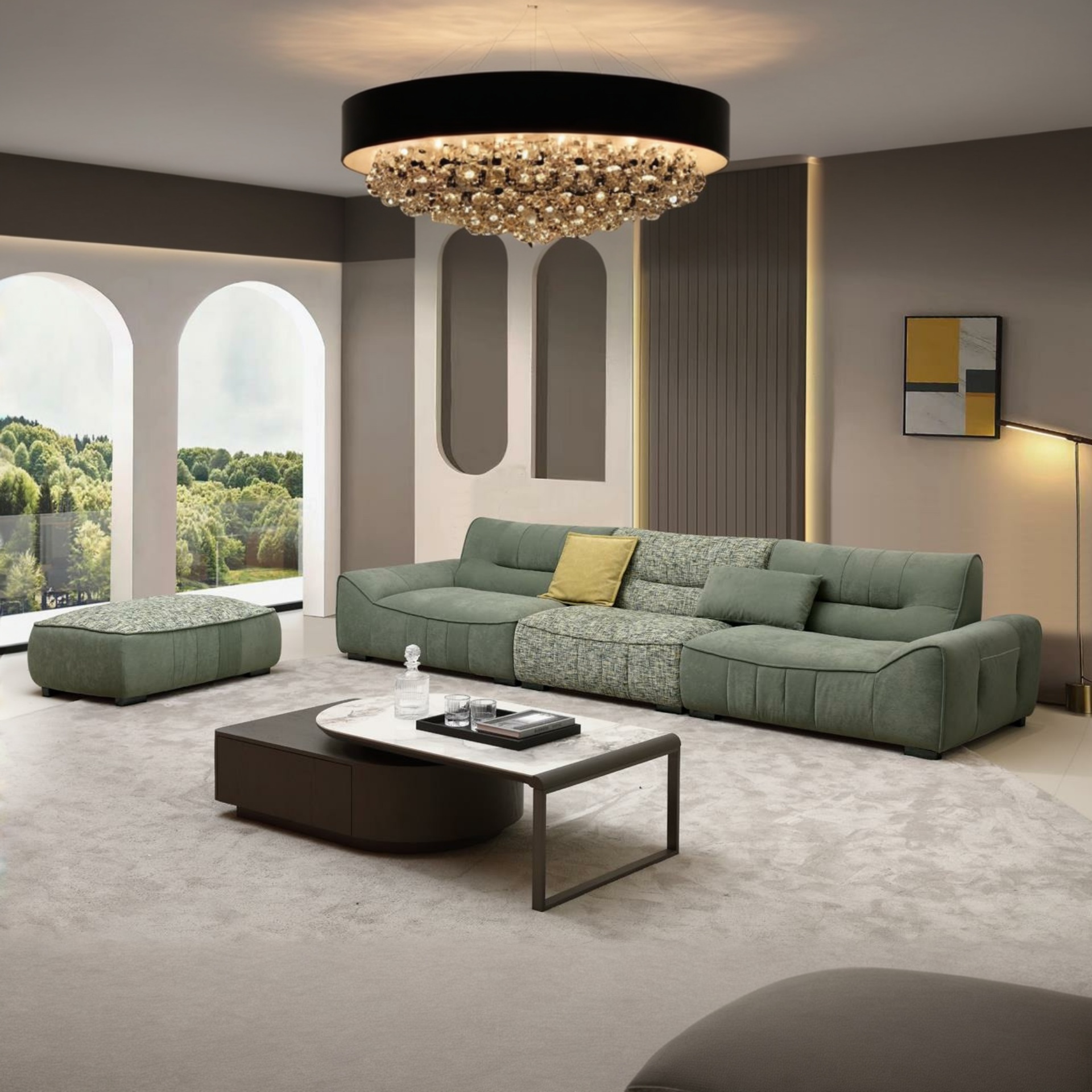Sofa Lyneth + Hocker