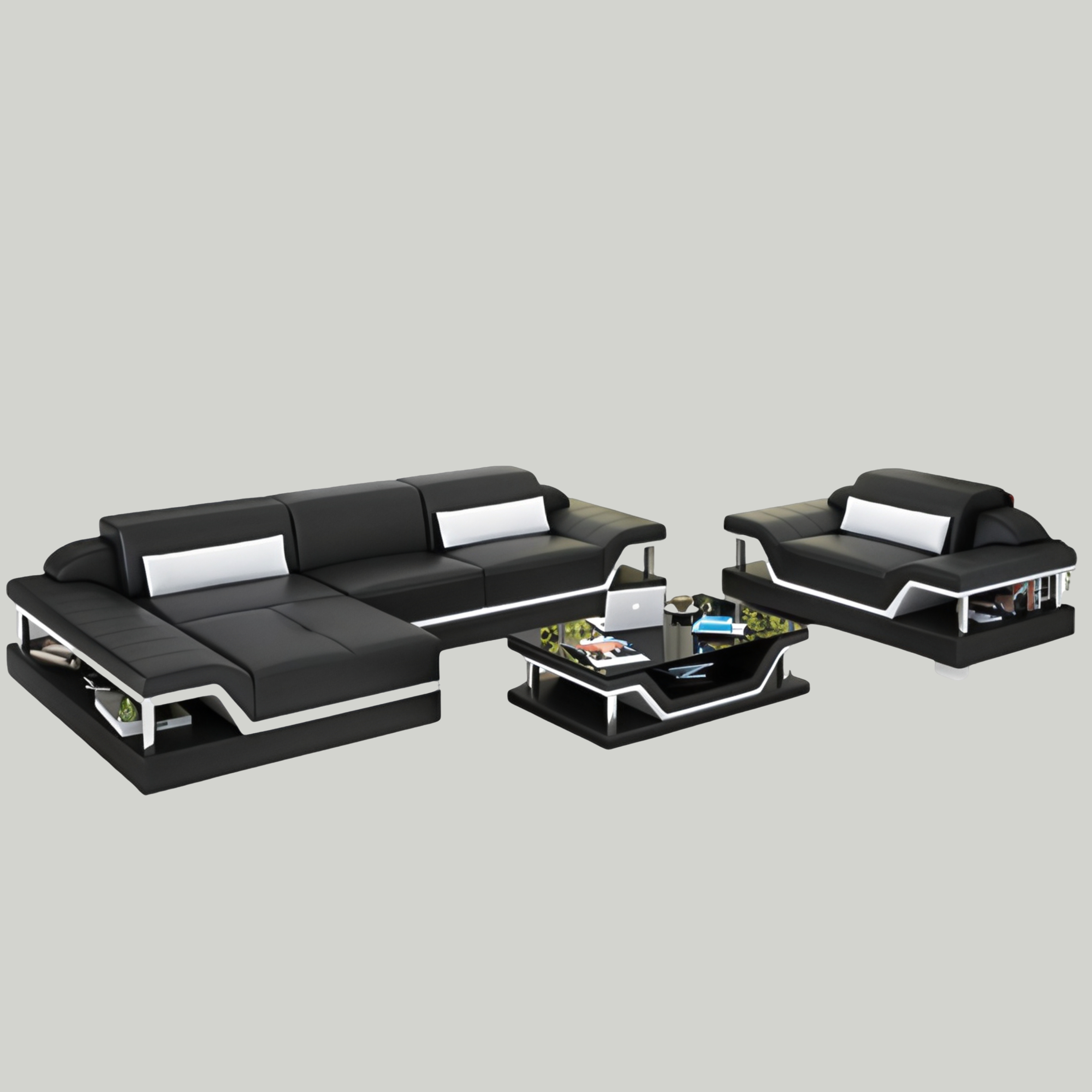  Sofa L- Form + Sessel Dresden