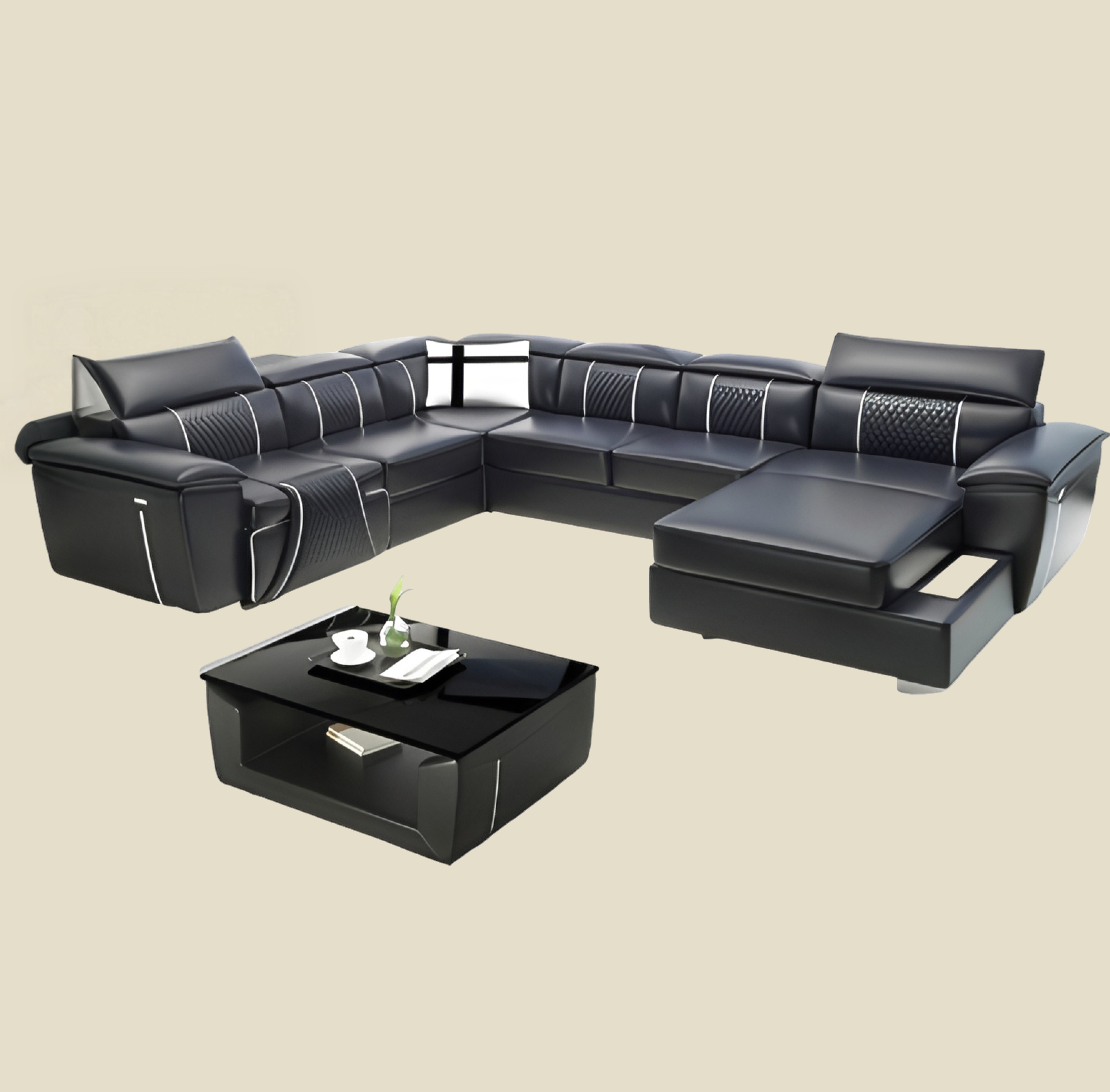 Sofa Grenoble - Wohnlandschaft U-form
