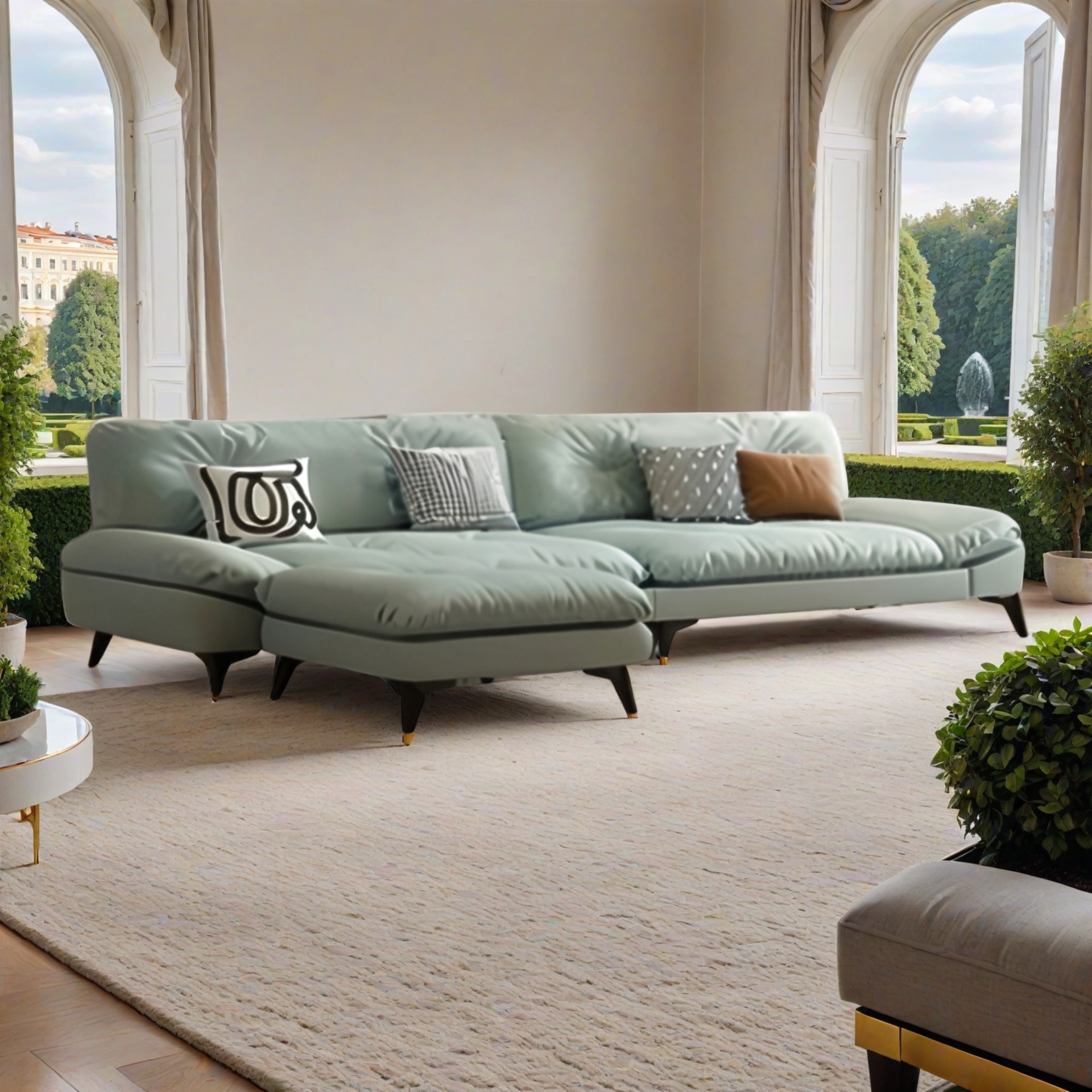 Sofa 3-Sitzer + Hocker Warszawa 