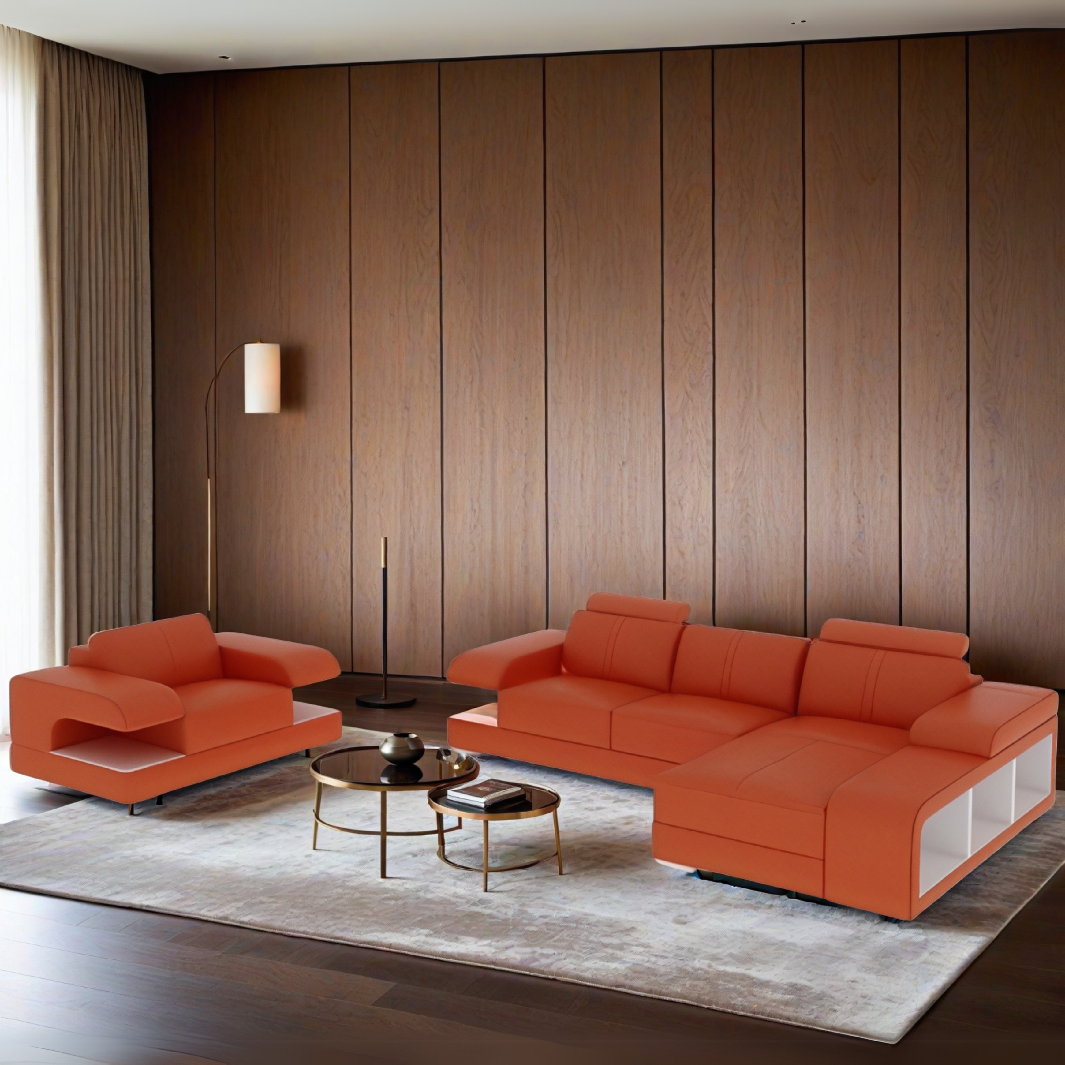  Sofa  Aalborg - L-Form + Sessel
