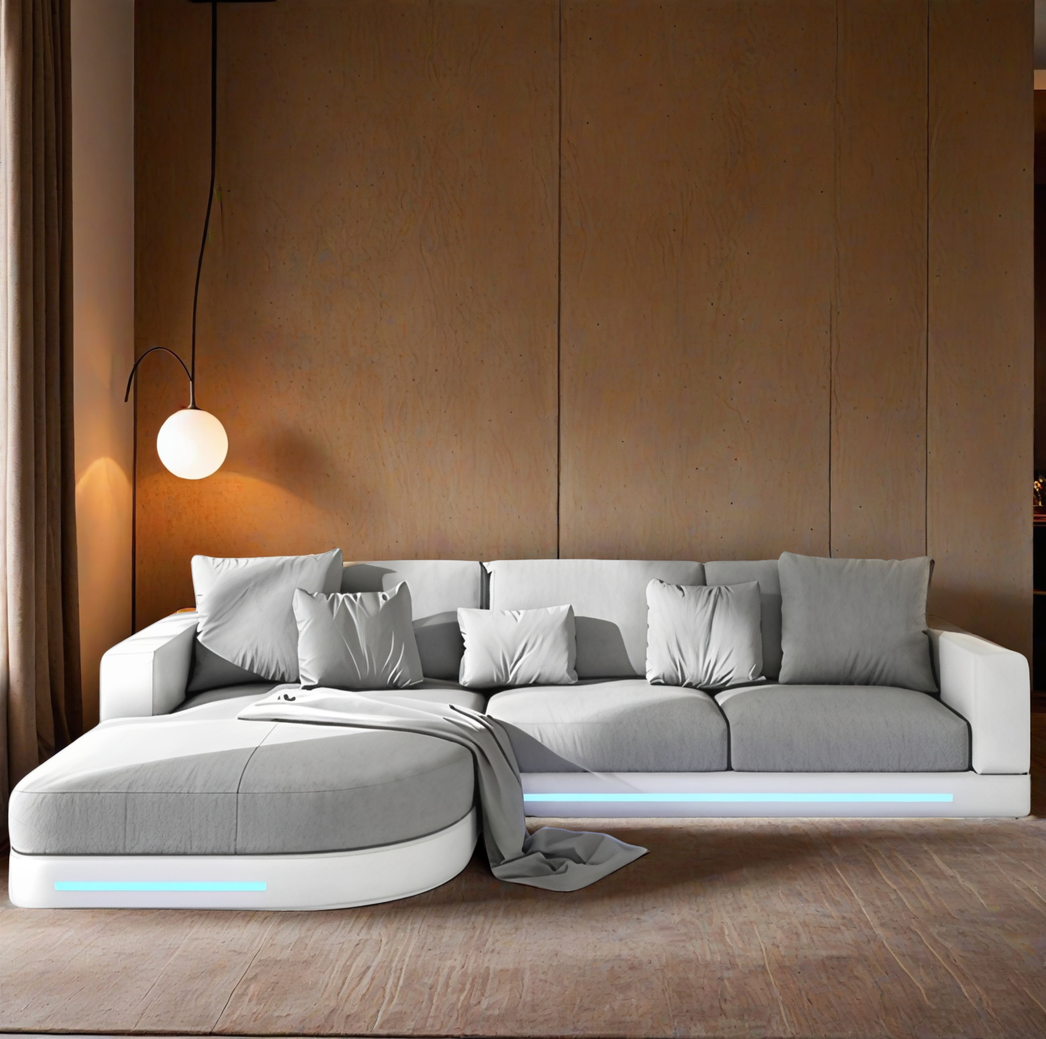 Sofa mit LED Turku - L-Form