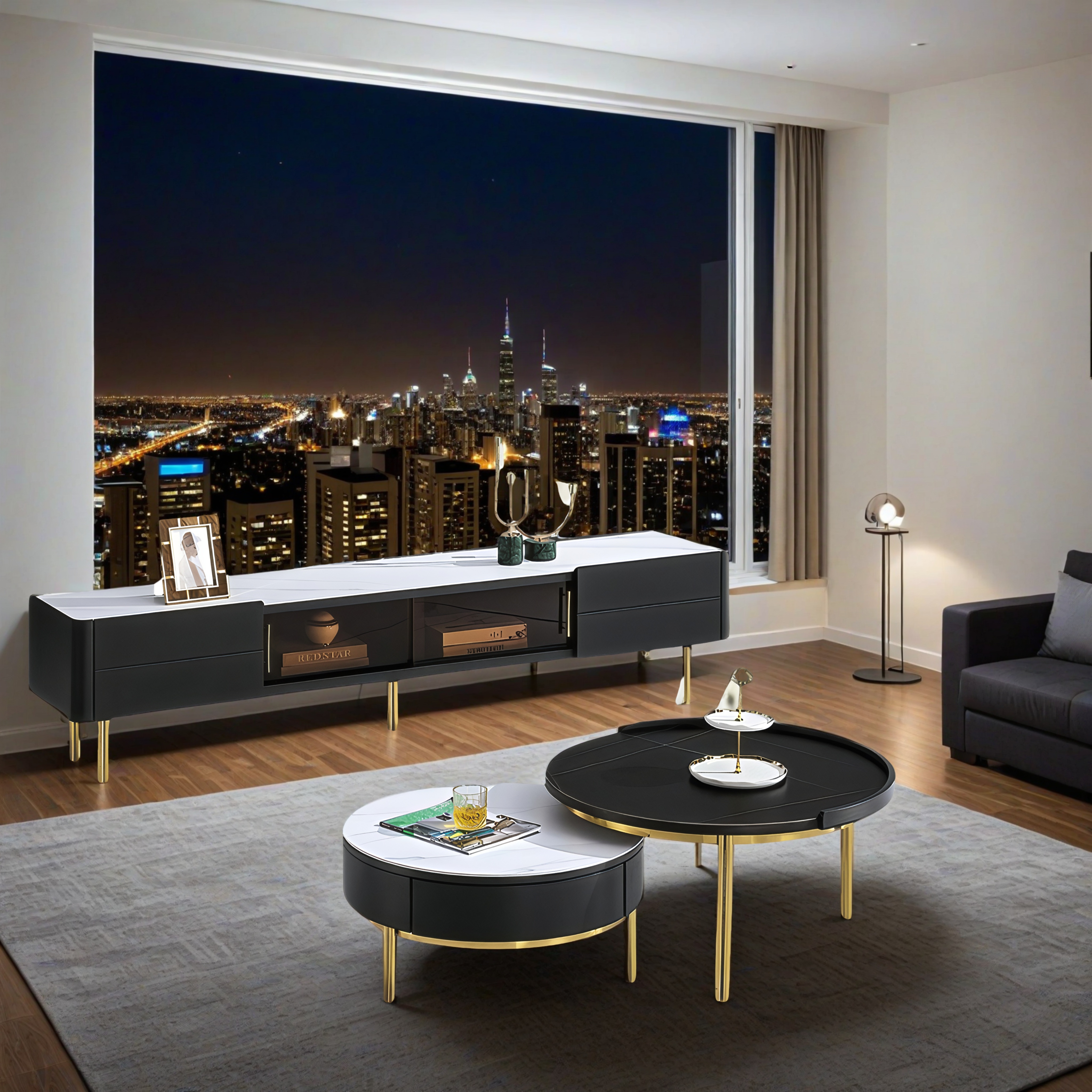 Designer Couchtisch und TV Board Landsberg