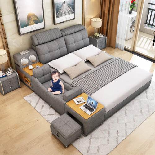 Doppelbett Grau Ilomilo