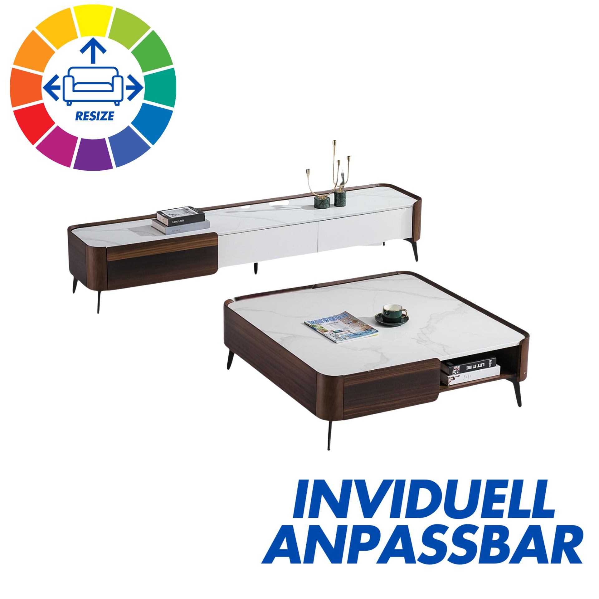 Designer Couchtisch und TV Board Jessen