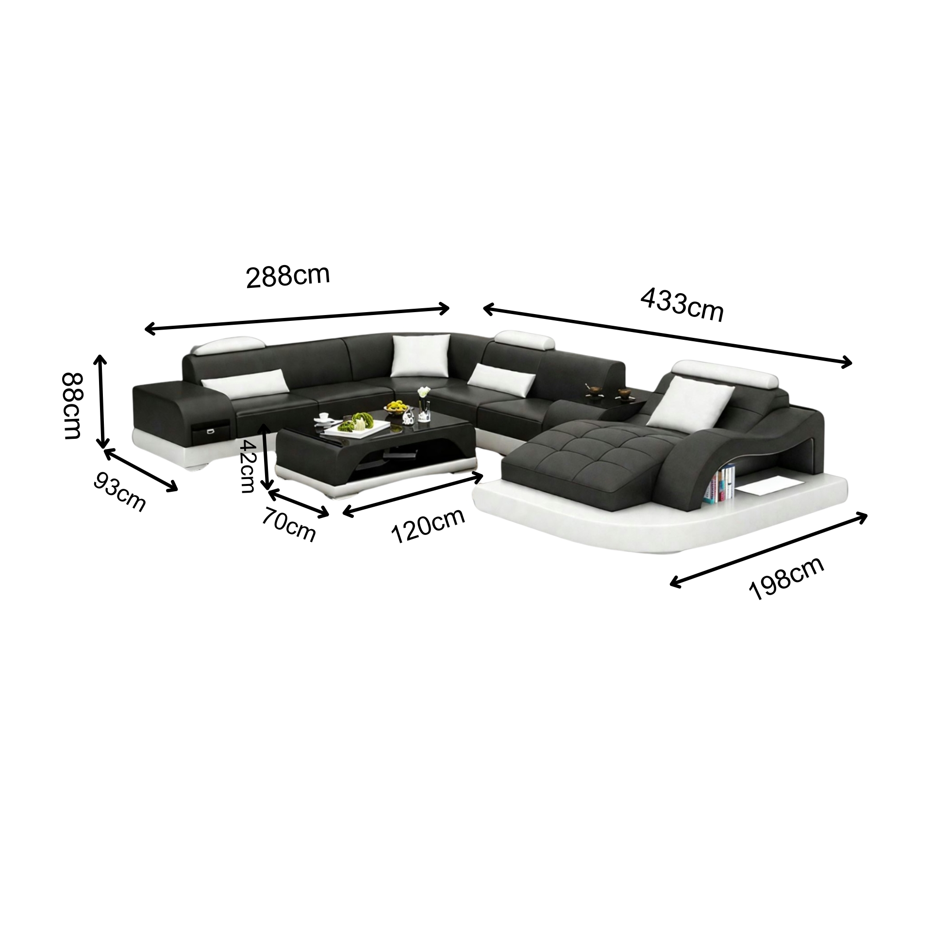 Sofa Dortmund - Wohnlandschaft U-form