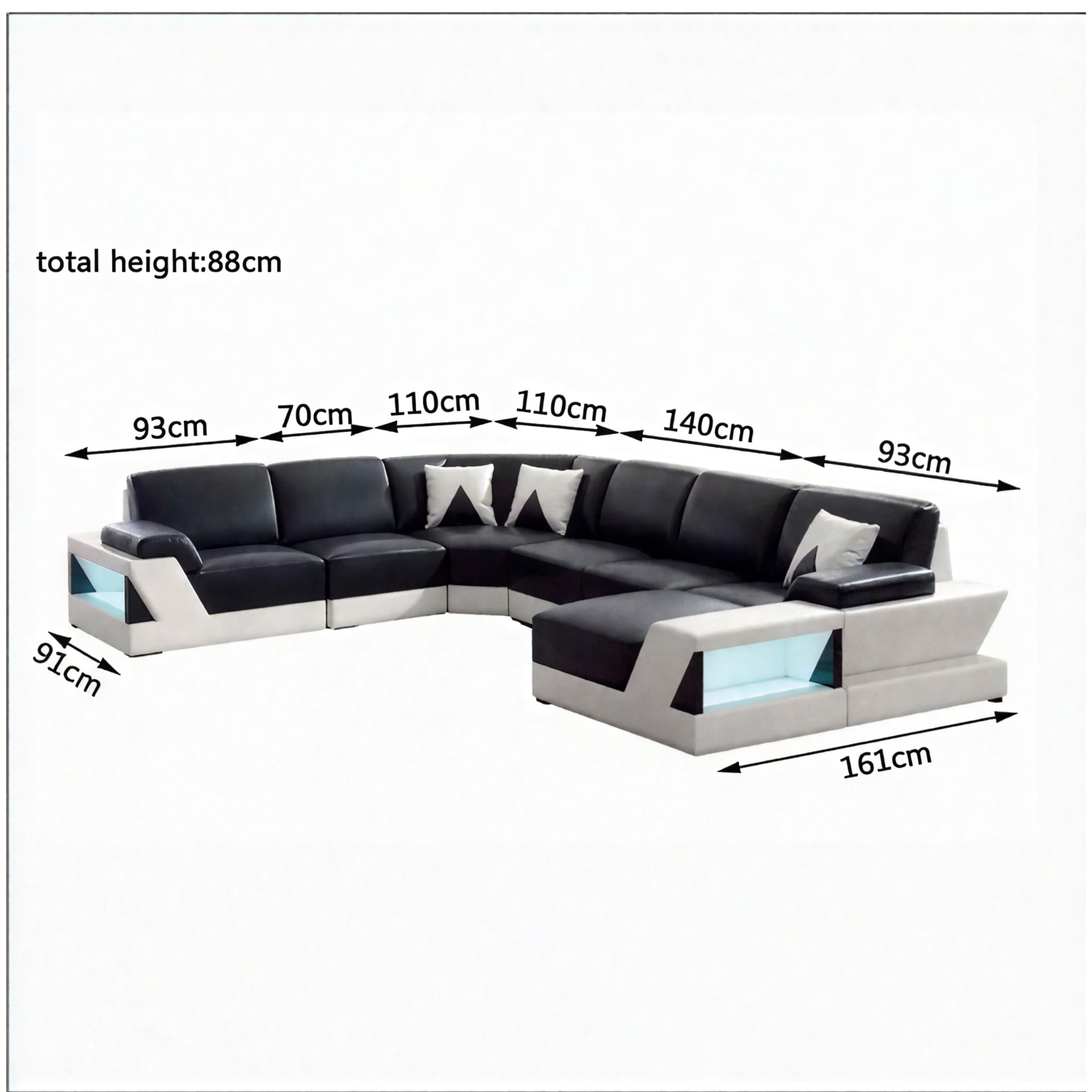 Sofa Oberasbach - Wohnlandschaft U-form