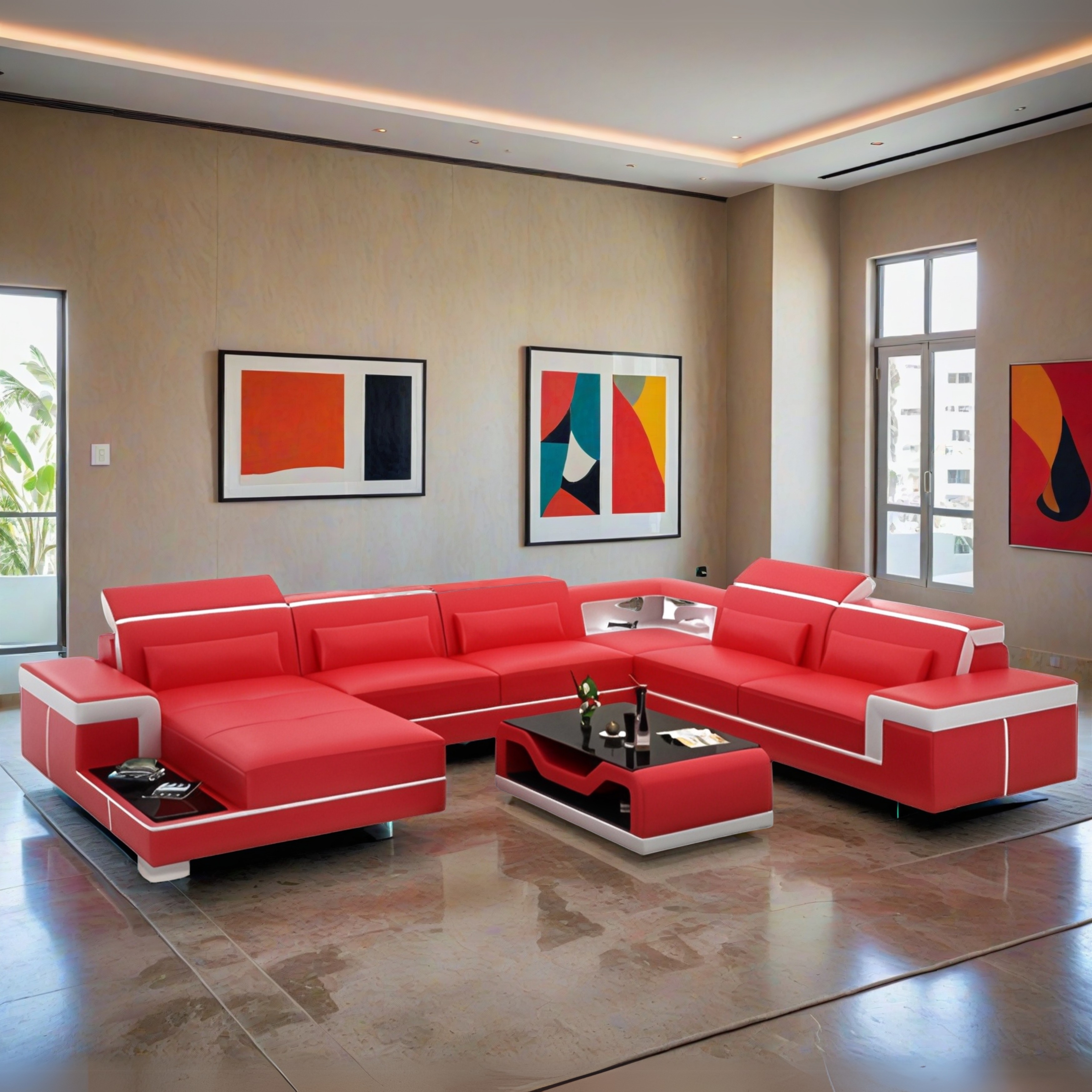 Sofa Quartier Laval -   Wohnlandschaft U-form