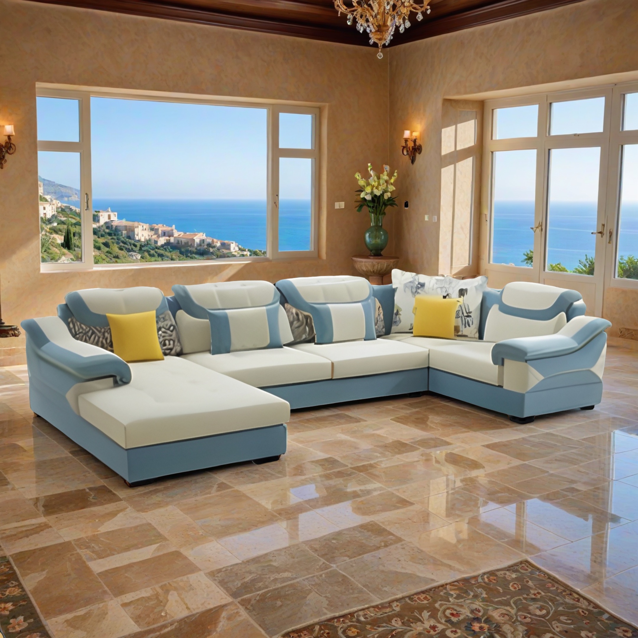 Wohnlandschaft Sofa U-Form Mumbai 