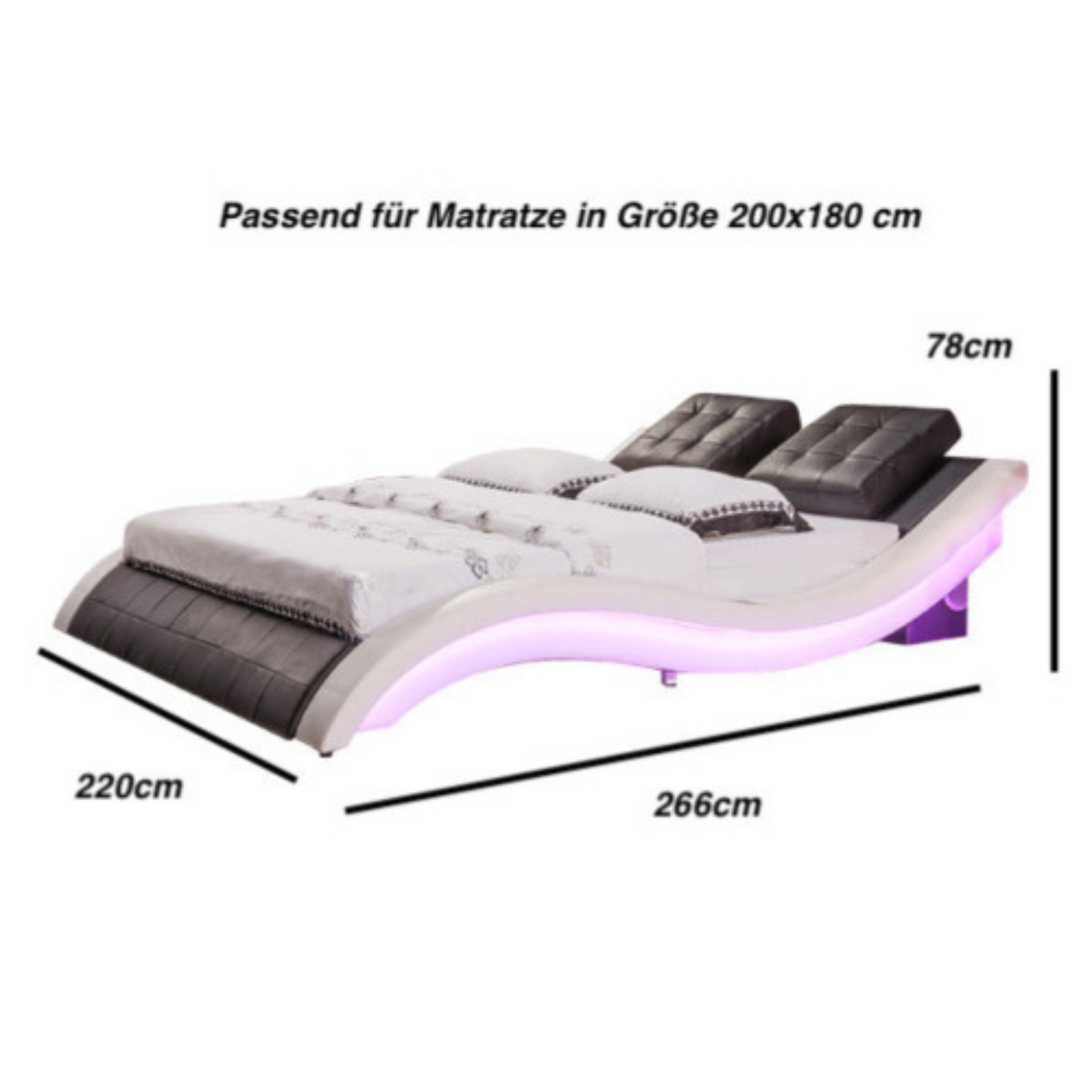 LED Doppel Bett Aso