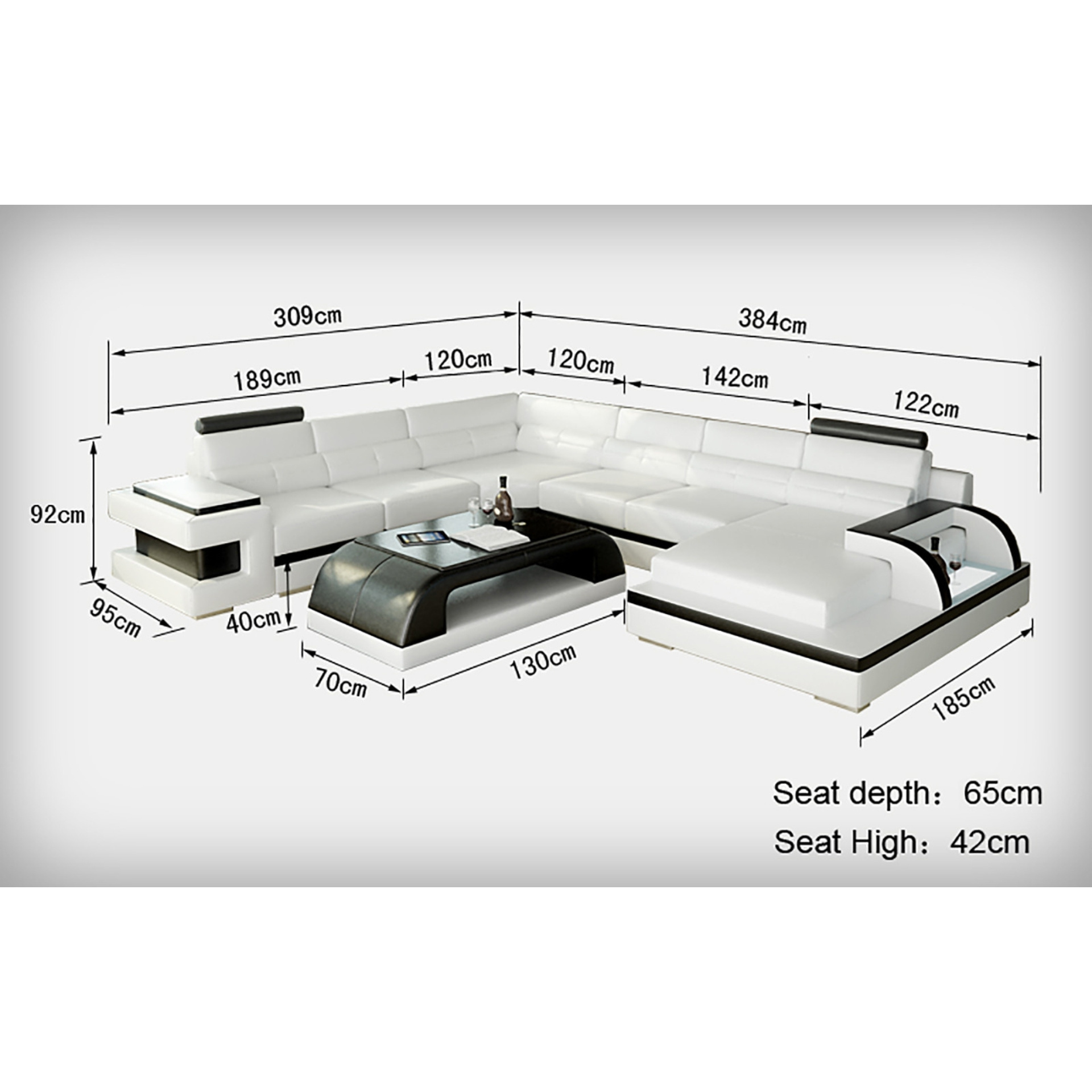 Sofa Sevilla - Wohnlandschaft U-form