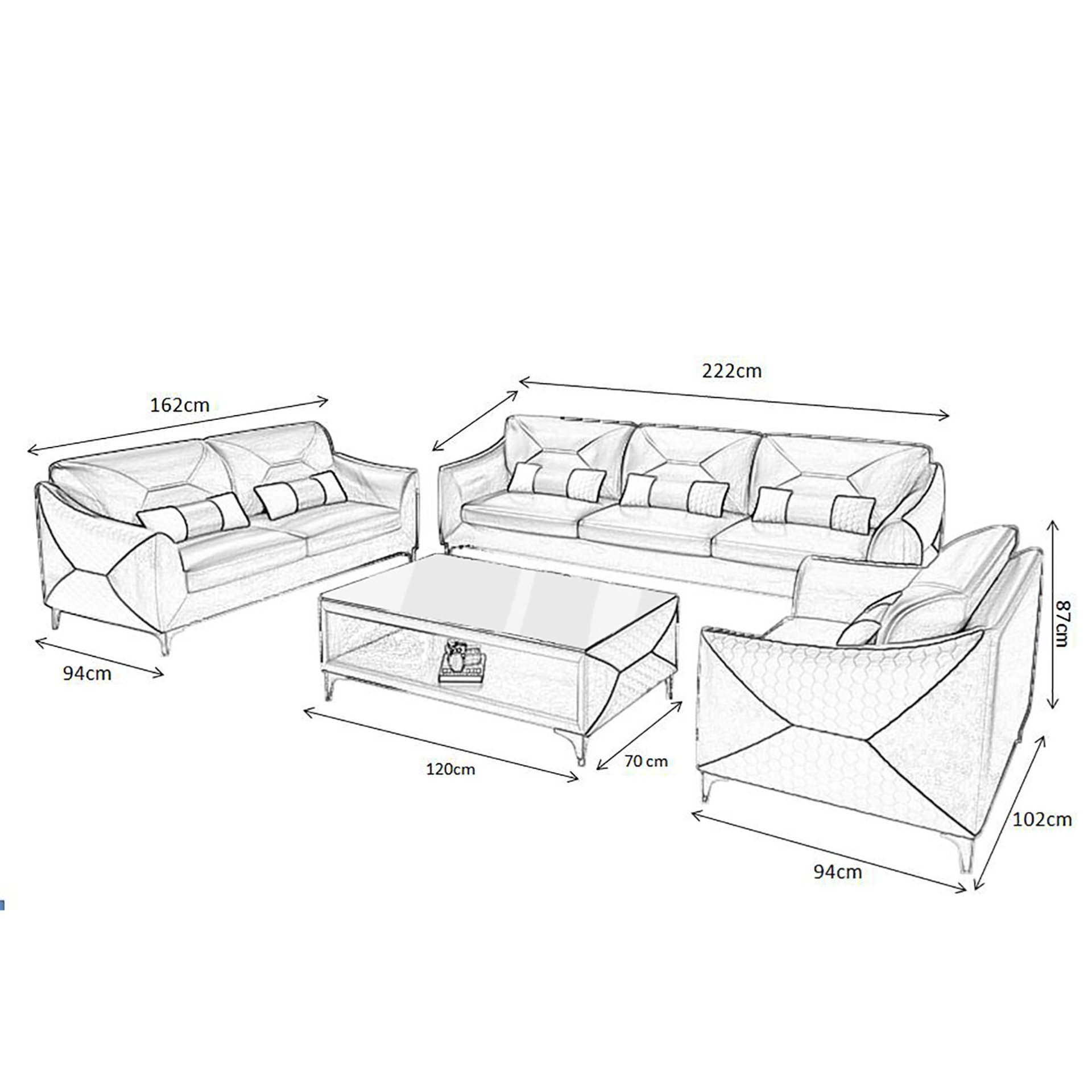 Sofa Milano - 3er Sofa